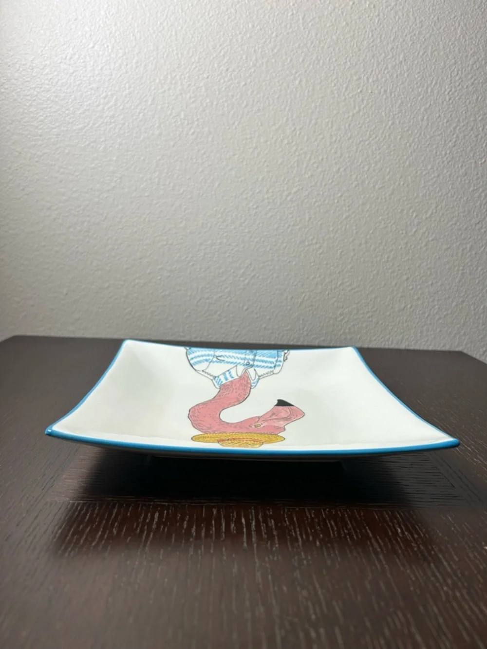 WEST ELM Collector's Editions Flamingo Salad Plate By RACHEL KOZLOWSKI 8 3/4
